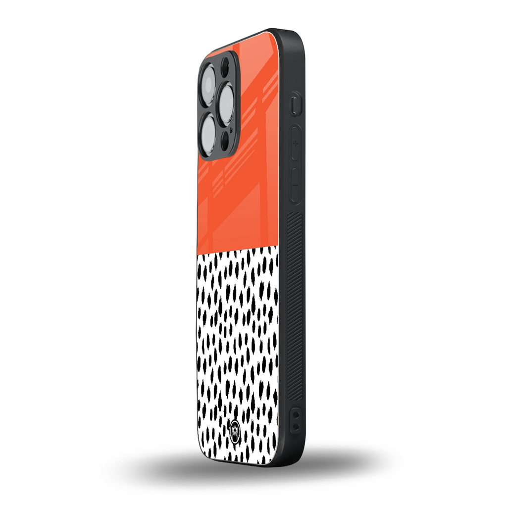 nostalgic tangerine back phone cover | glass case for iphone 13 pro max