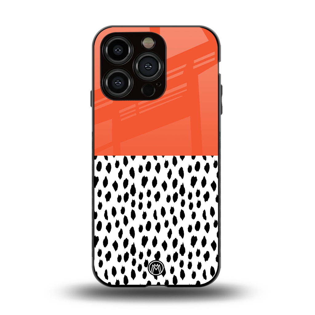nostalgic tangerine back phone cover | glass case for iphone 13 pro