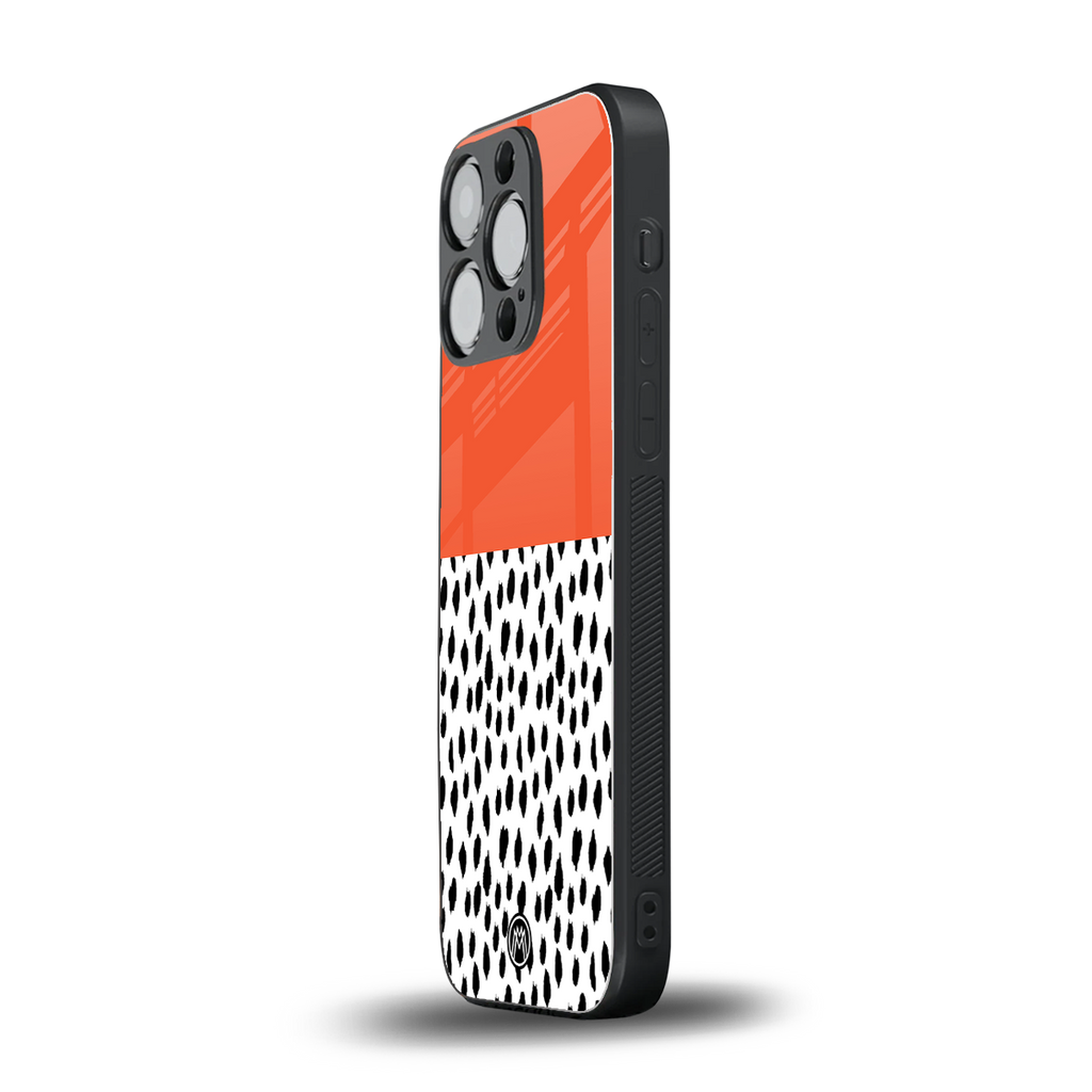 nostalgic tangerine back phone cover | glass case for iphone 13 pro