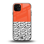 nostalgic tangerine back phone cover | glass case for iphone 15 plus