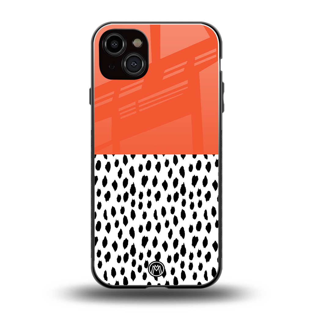 nostalgic tangerine back phone cover | glass case for iphone 14 plus