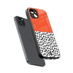 nostalgic tangerine back phone cover | glass case for iphone 15 plus