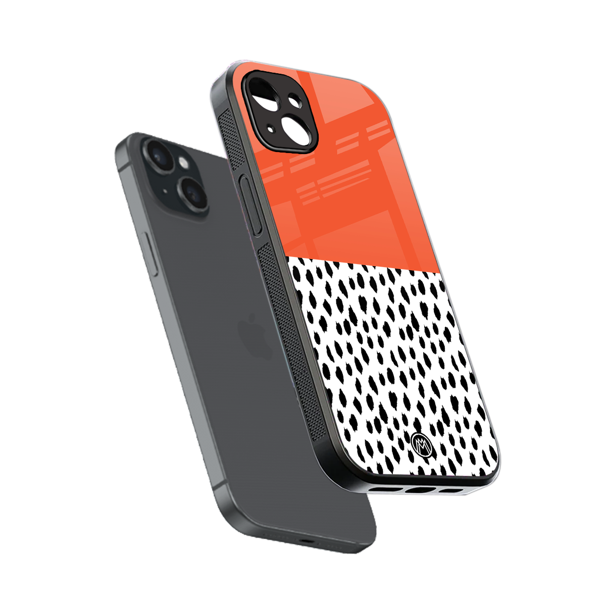 nostalgic tangerine back phone cover | glass case for iphone 15 plus