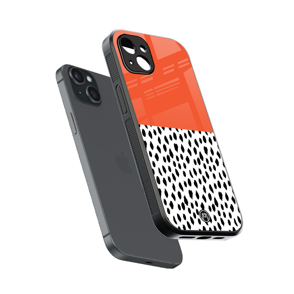 nostalgic tangerine back phone cover | glass case for iphone 14 plus