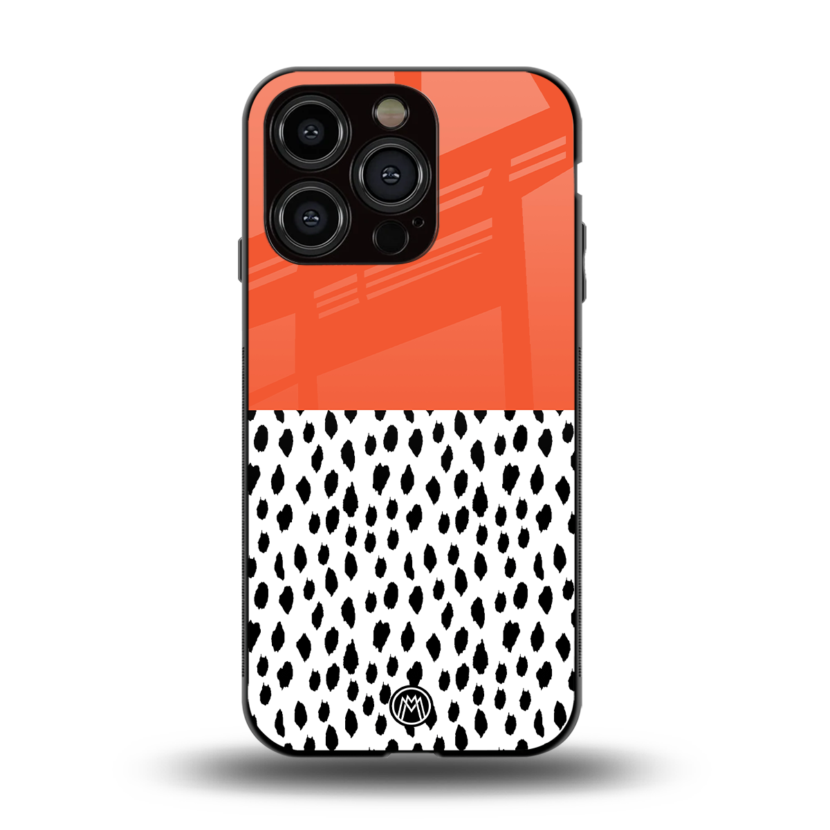 nostalgic tangerine back phone cover | glass case for iphone 15 pro