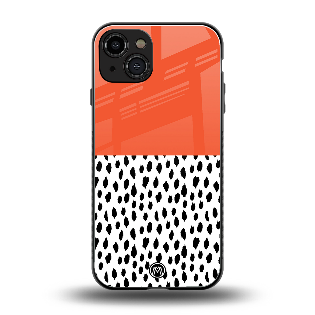 nostalgic tangerine back phone cover | glass case for iphone 15