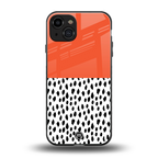 nostalgic tangerine back phone cover | glass case for iphone 15