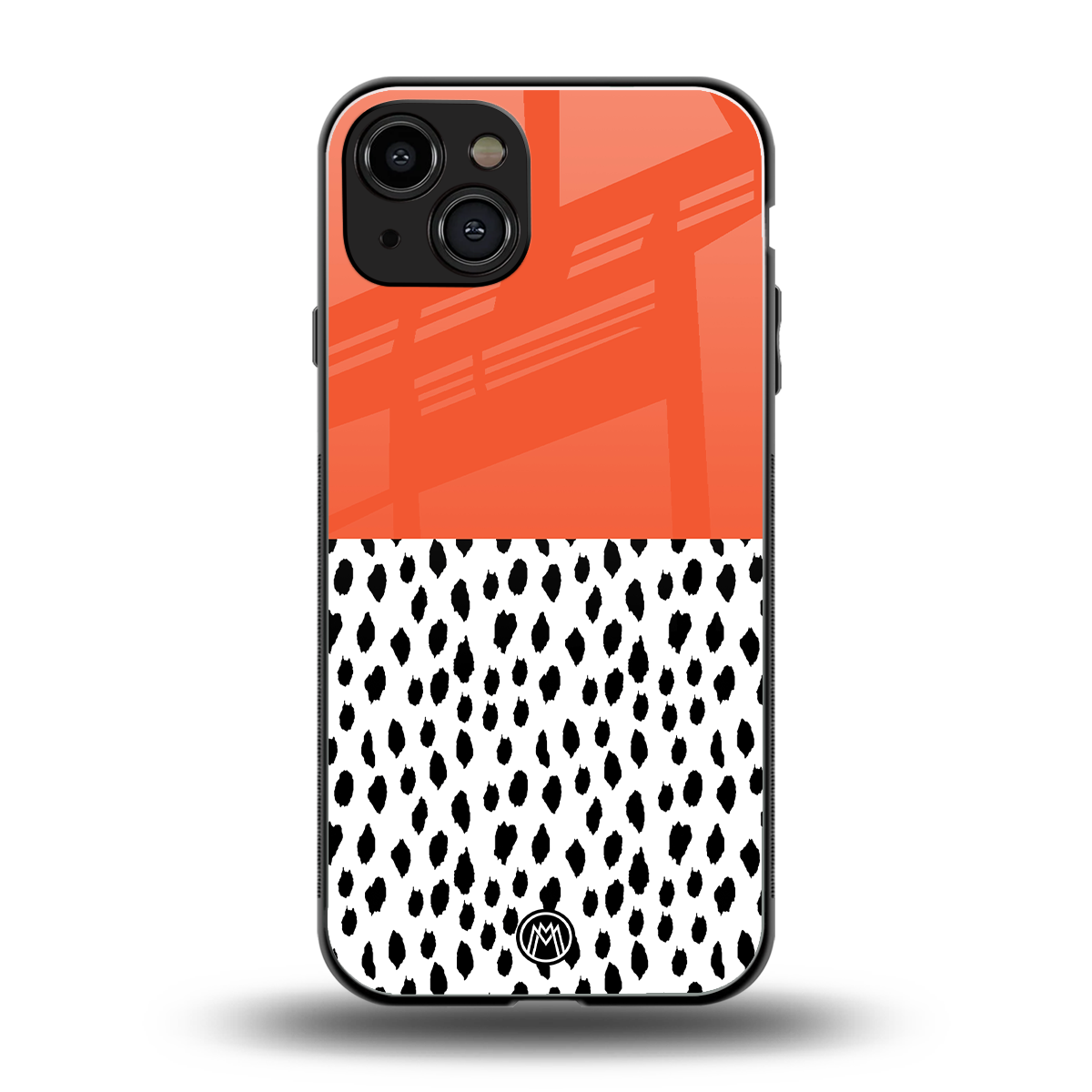 nostalgic tangerine back phone cover | glass case for iphone 15
