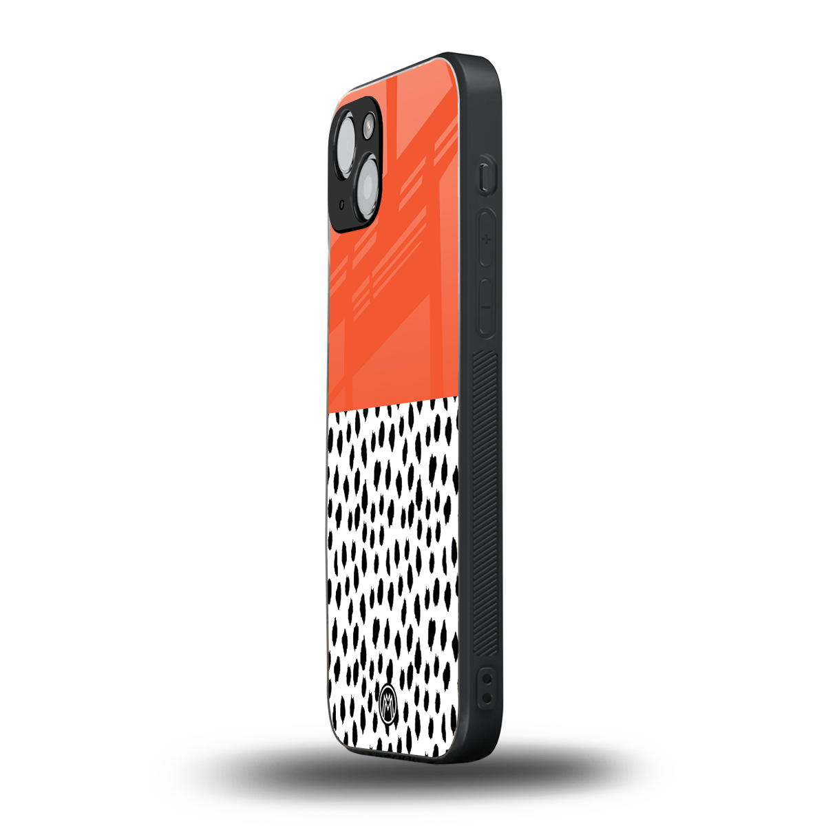 nostalgic tangerine back phone cover | glass case for iphone 15