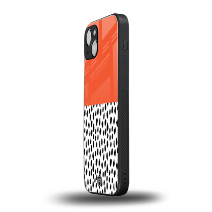 nostalgic tangerine back phone cover | glass case for iphone 15
