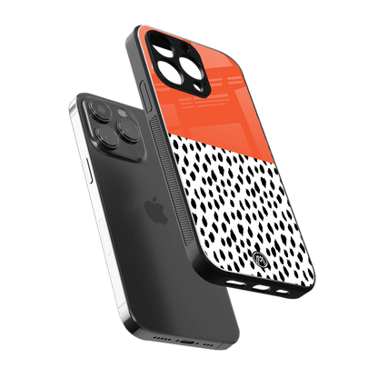 nostalgic tangerine back phone cover | glass case for iphone 15 pro