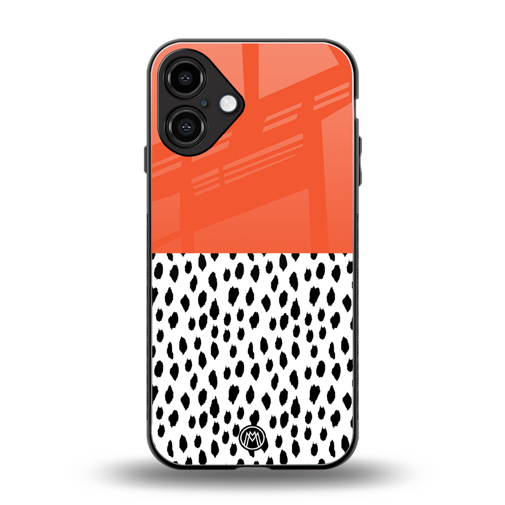 nostalgic tangerine back phone cover | glass case for iphone 16 plus