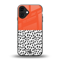 nostalgic tangerine back phone cover | glass case for iphone 16 plus