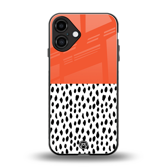 nostalgic tangerine back phone cover | glass case for iphone 16 plus