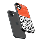 nostalgic tangerine back phone cover | glass case for iphone 16 plus
