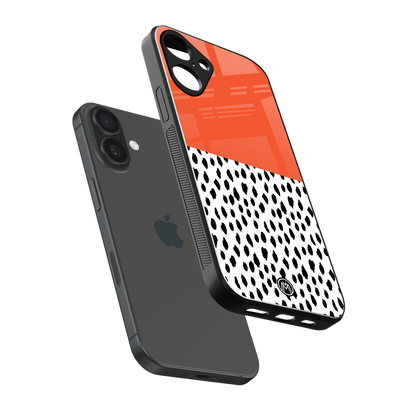 nostalgic tangerine back phone cover | glass case for iphone 16 plus