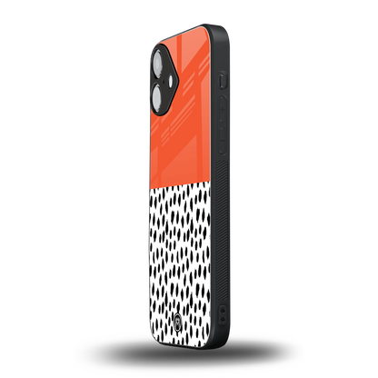 nostalgic tangerine back phone cover | glass case for iphone 16 plus