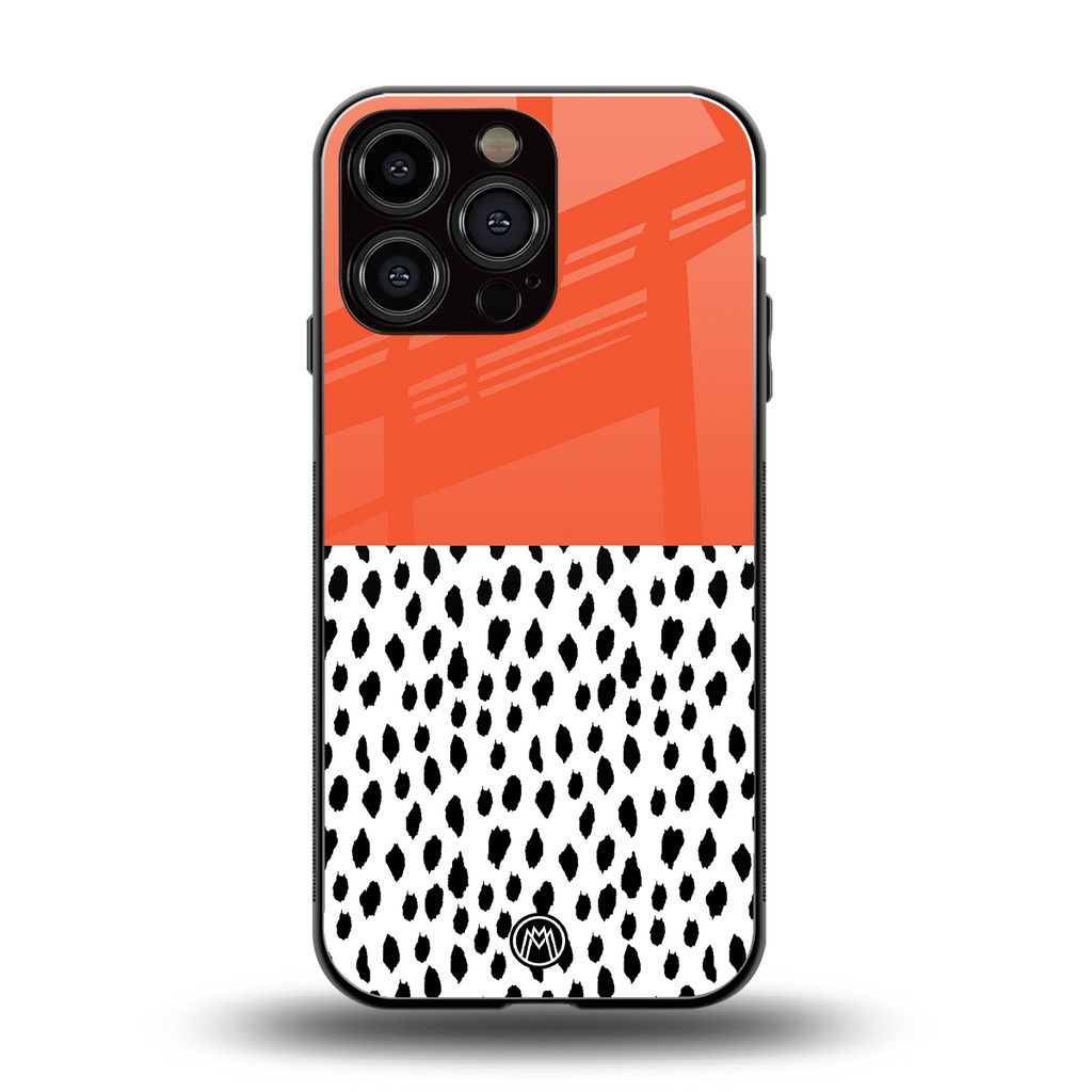 nostalgic tangerine back phone cover | glass case for iphone 16 pro max