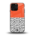 nostalgic tangerine back phone cover | glass case for iphone 16 pro max
