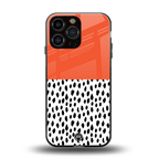 nostalgic tangerine back phone cover | glass case for iphone 16 pro max
