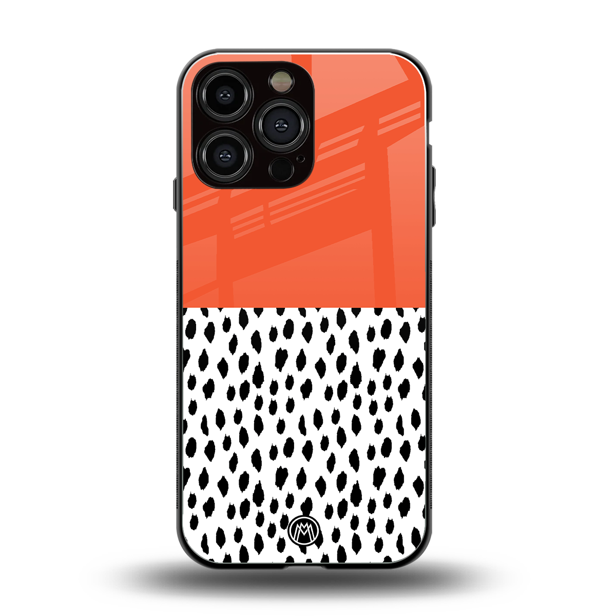 nostalgic tangerine back phone cover | glass case for iphone 16 pro max