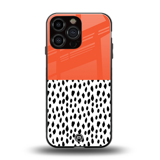 nostalgic tangerine back phone cover | glass case for iphone 16 pro max