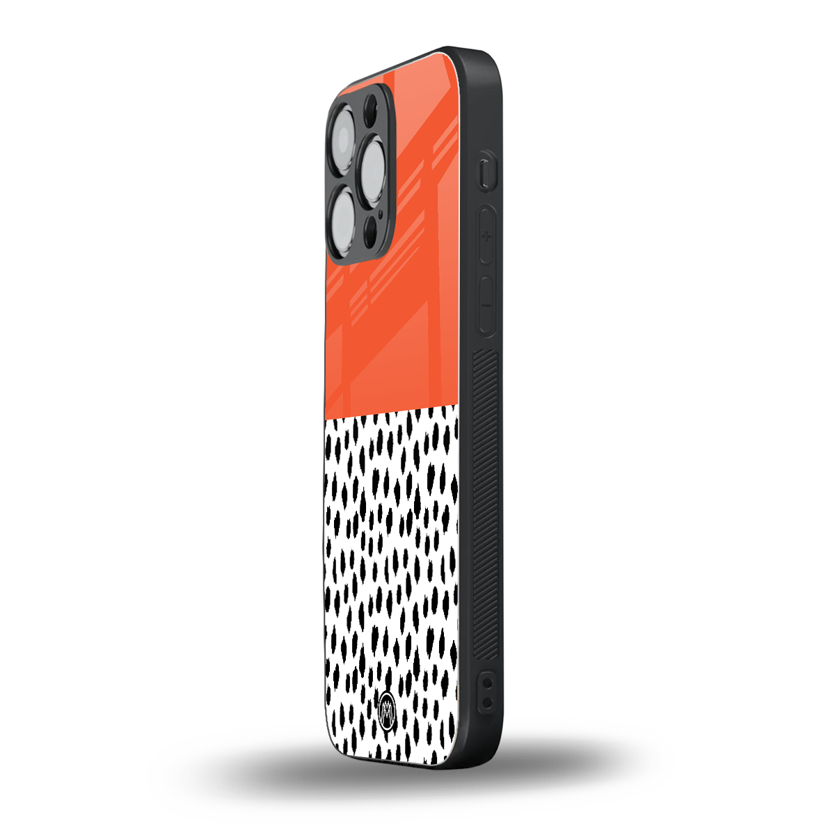 nostalgic tangerine back phone cover | glass case for iphone 16 pro max