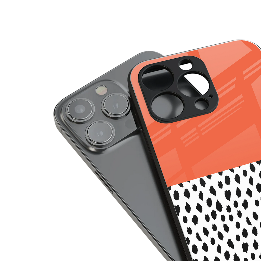 nostalgic tangerine back phone cover | glass case for iphone 13 mini