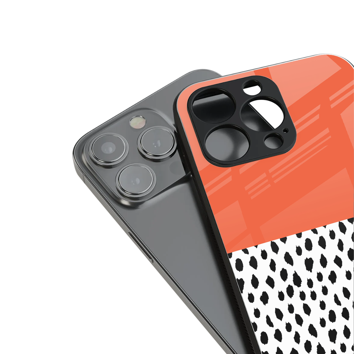 nostalgic tangerine back phone cover | glass case for iphone 16 plus