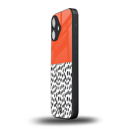 nostalgic tangerine back phone cover | glass case for iphone 16