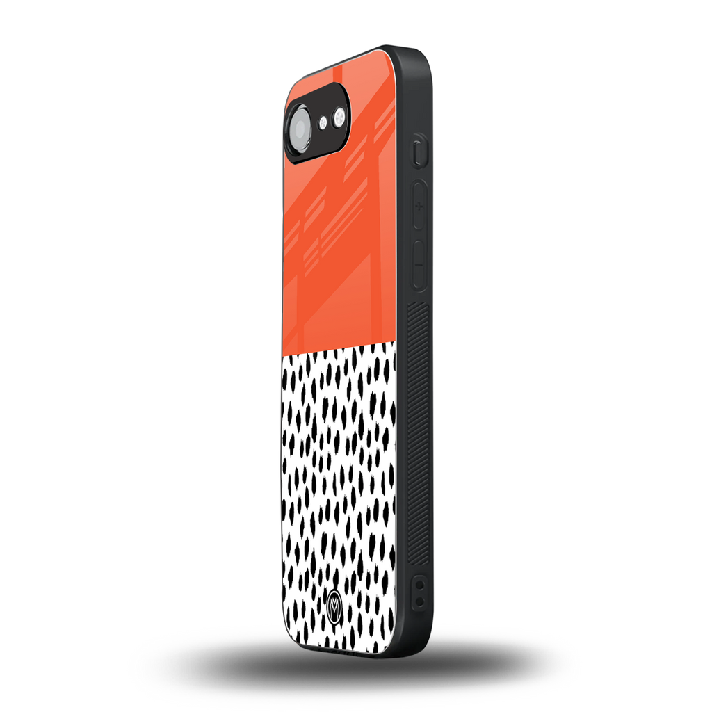nostalgic tangerine back phone cover | glass case for iphone 16e