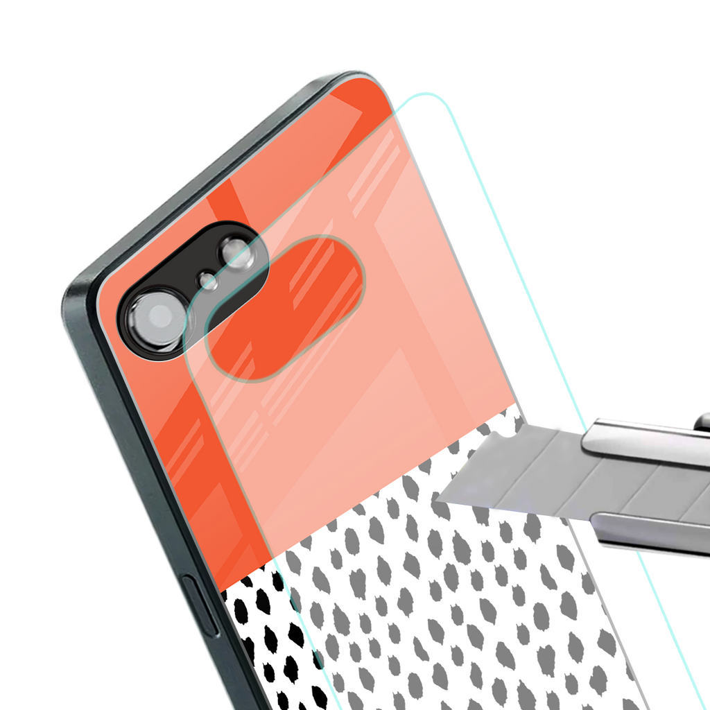 nostalgic tangerine back phone cover | glass case for iphone 16e