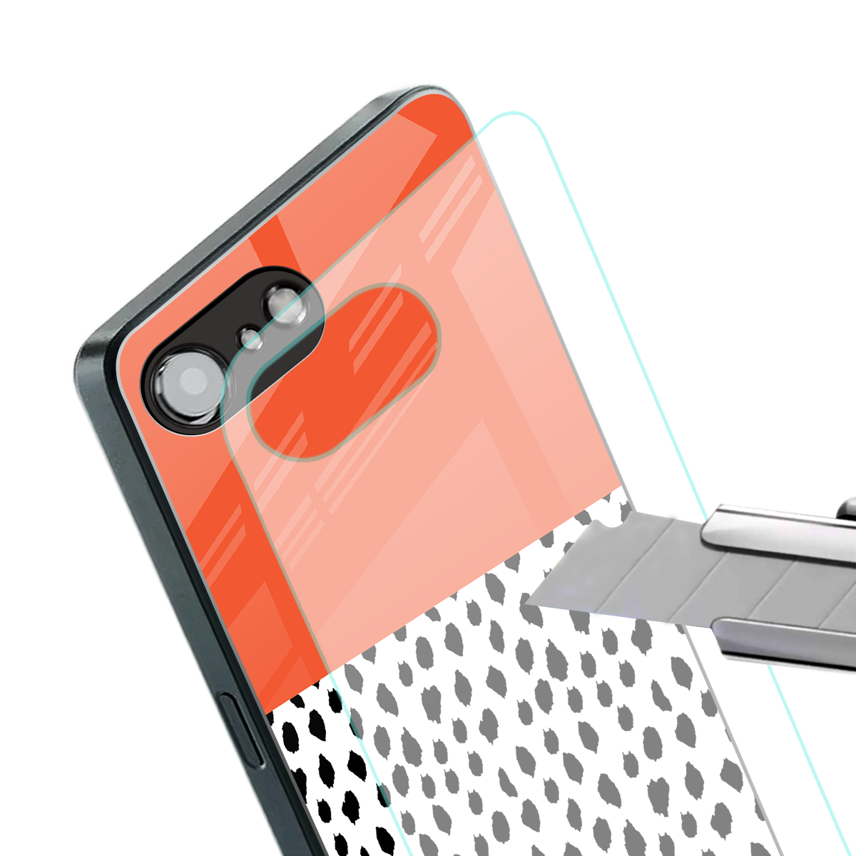 nostalgic tangerine back phone cover | glass case for iphone 16e