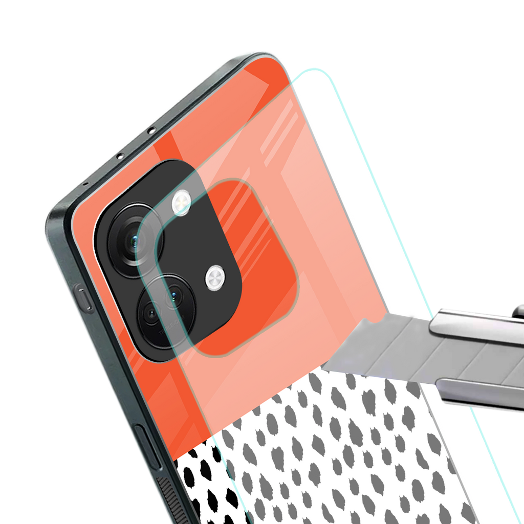 nostalgic tangerine back phone cover | glass case for oneplus nord 3