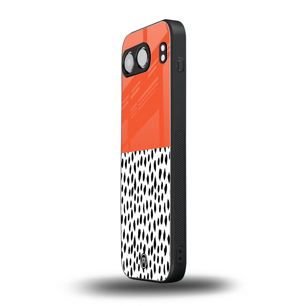 nostalgic tangerine back phone cover | glass case for oneplus nord 4