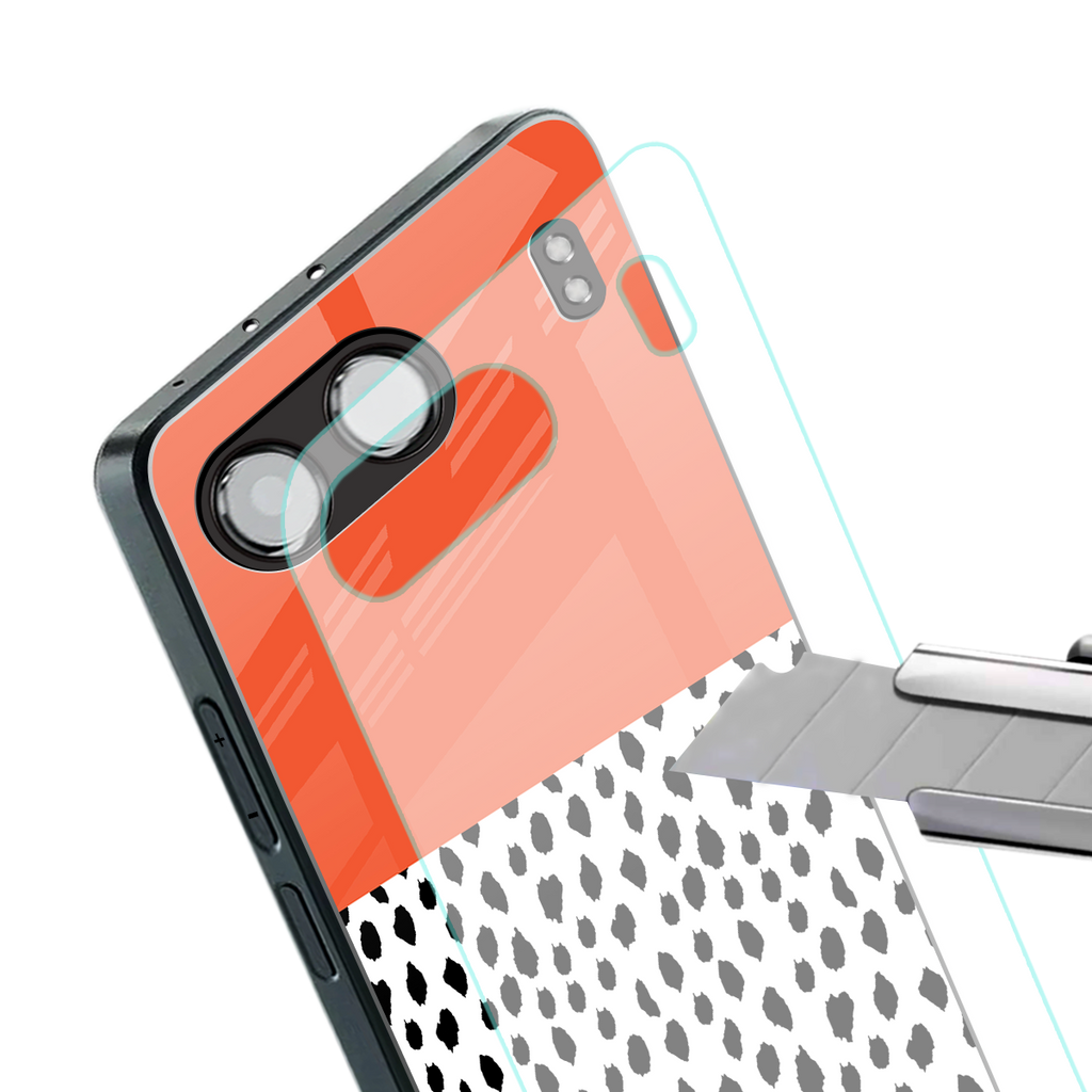 nostalgic tangerine back phone cover | glass case for oneplus nord 4
