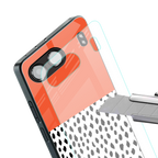 nostalgic tangerine back phone cover | glass case for oneplus nord 4