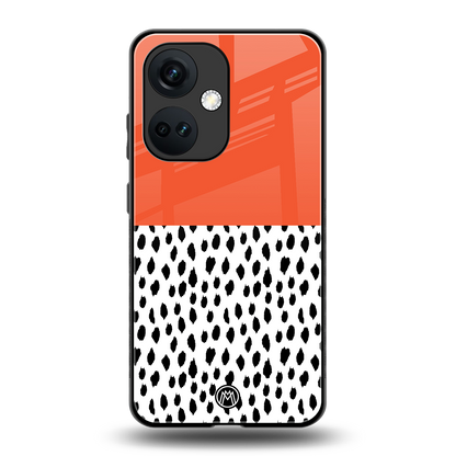 nostalgic tangerine back phone cover | glass case for oneplus nord ce 3