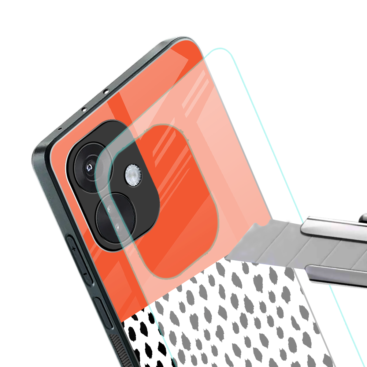 nostalgic tangerine back phone cover | glass case for oneplus nord ce 3