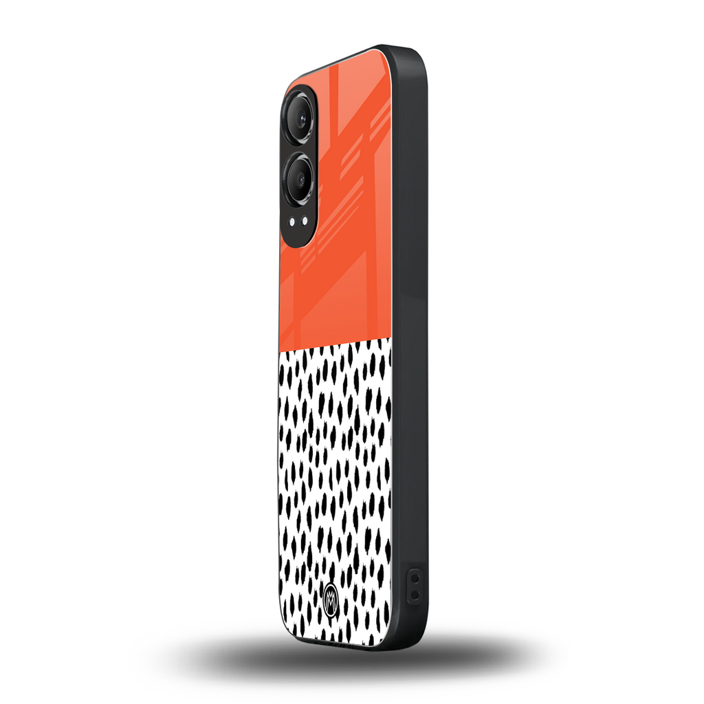 nostalgic tangerine back phone cover | glass case for oneplus nord ce 4 lite