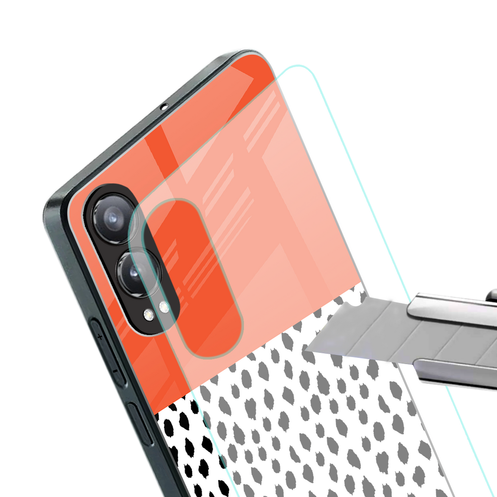 nostalgic tangerine back phone cover | glass case for oneplus nord ce 4 lite