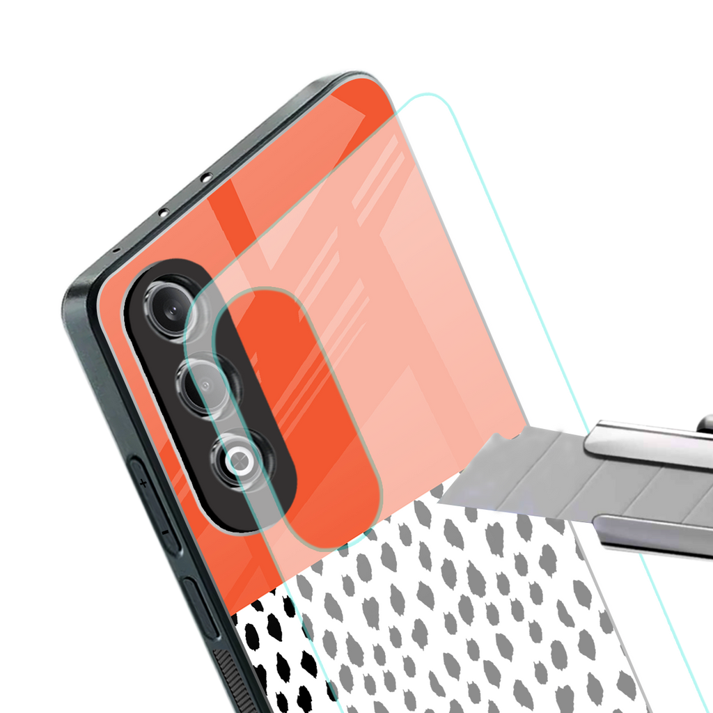 nostalgic tangerine back phone cover | glass case for oneplus nord ce 4