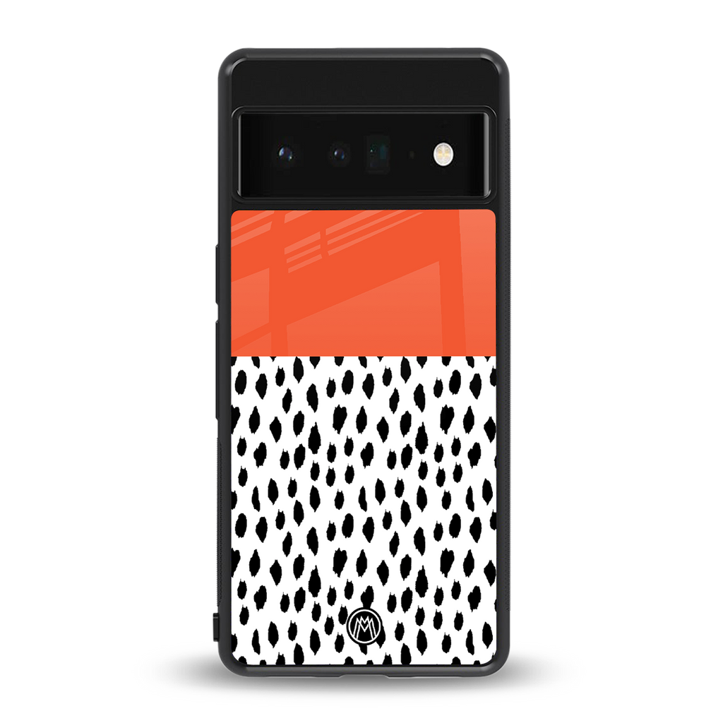 nostalgic tangerine back phone cover | glass case for google pixel 6 pro