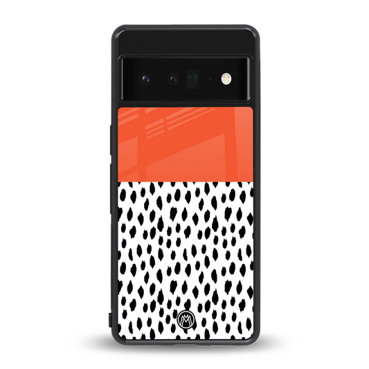 nostalgic tangerine back phone cover | glass case for google pixel 6 pro