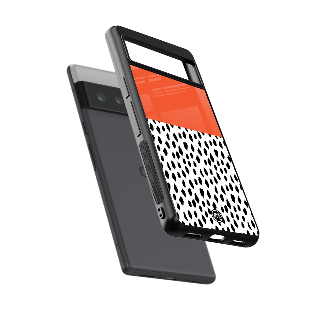 nostalgic tangerine back phone cover | glass case for google pixel 6 pro