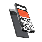 nostalgic tangerine back phone cover | glass case for google pixel 6 pro
