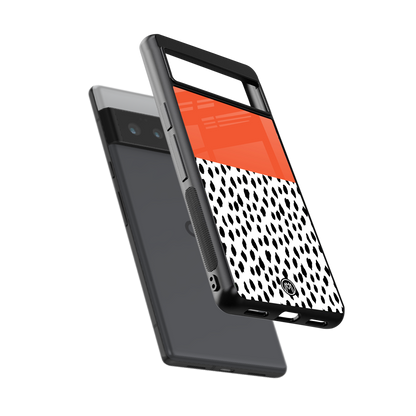 nostalgic tangerine back phone cover | glass case for google pixel 6 pro