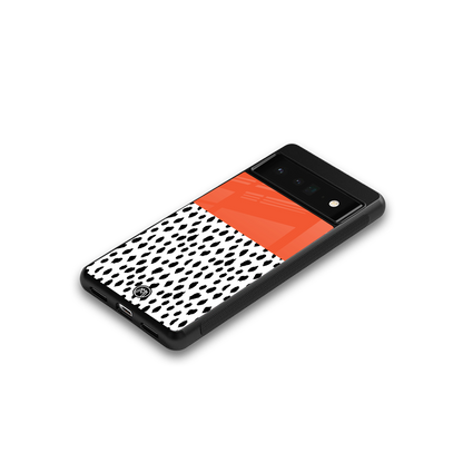 nostalgic tangerine back phone cover | glass case for google pixel 6 pro