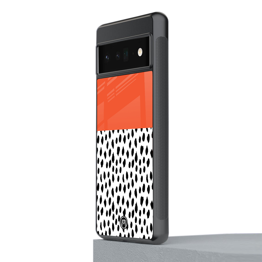 nostalgic tangerine back phone cover | glass case for google pixel 6 pro