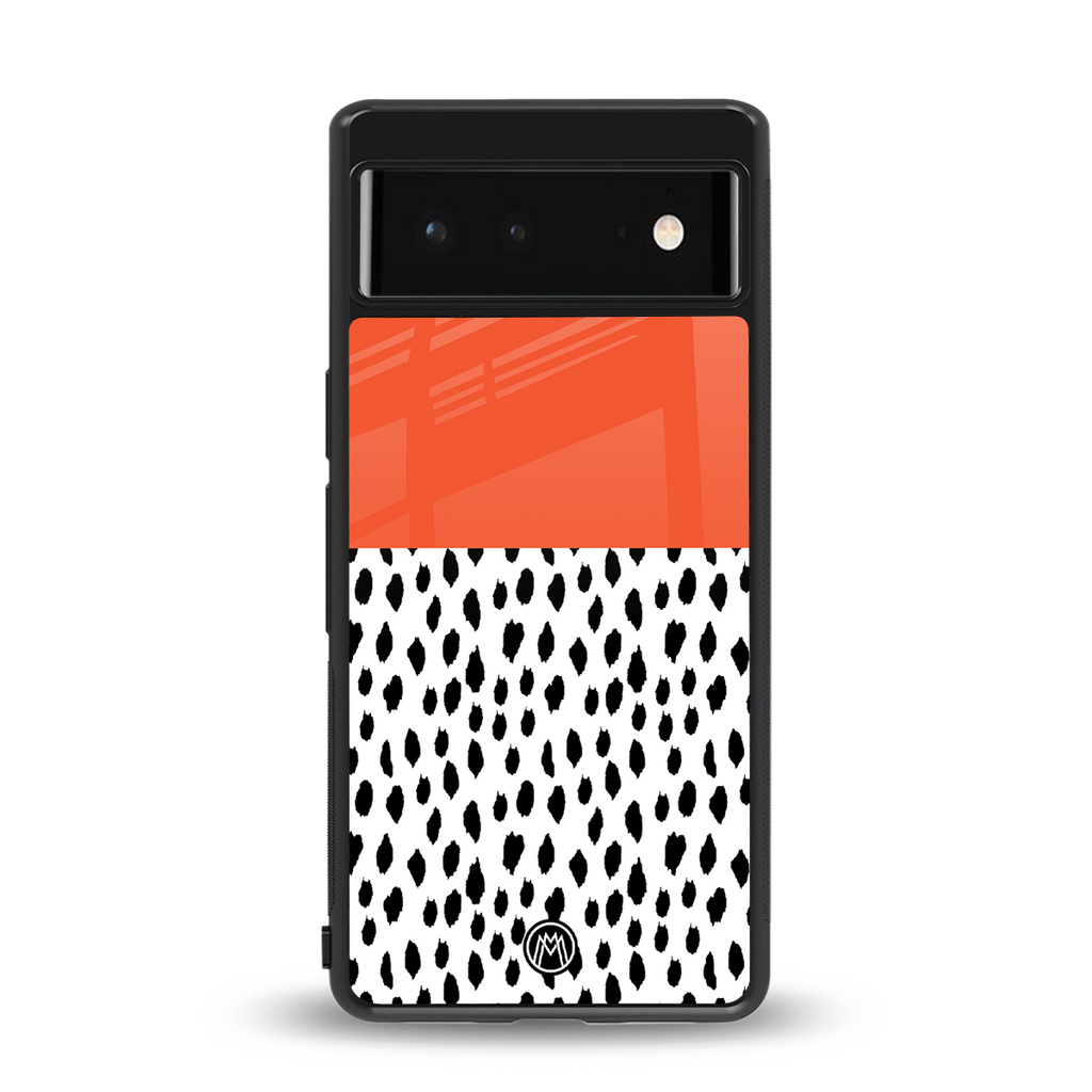 nostalgic tangerine back phone cover | glass case for google pixel 6